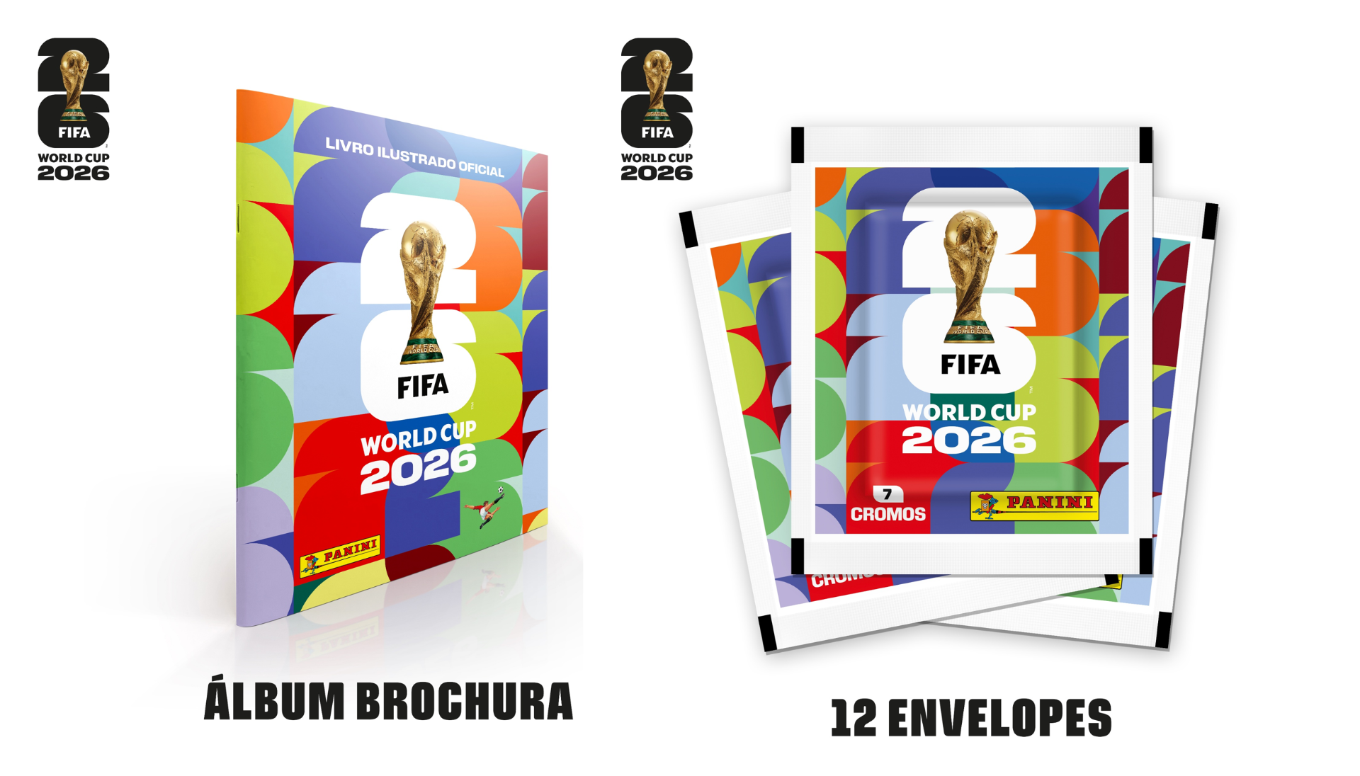 Copa Do Mundo 2026 - Álbum Capa Cartão + 12 Envelopes - FIFA WORLD CUP 2026™